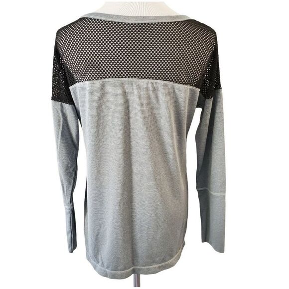 Z By Zella Long Sleeve Athletic Top
Mesh Striped Gray Black Small - Picture 3 of 5